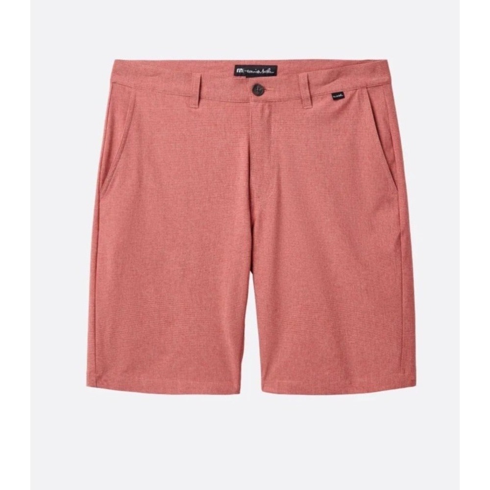 Travis Mathew Sand Harbor Golf Short Mens 30 Heather Garnet Rose New With Tags